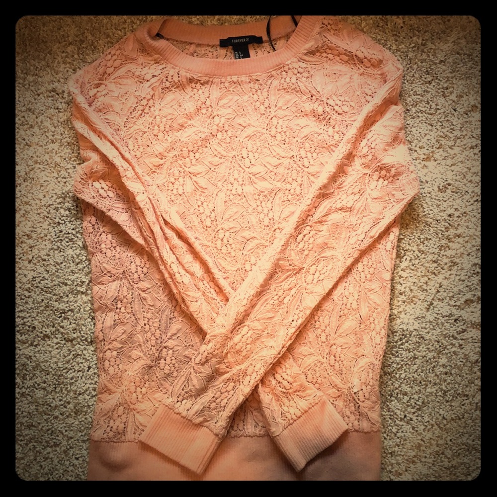 Crochet knit sweater